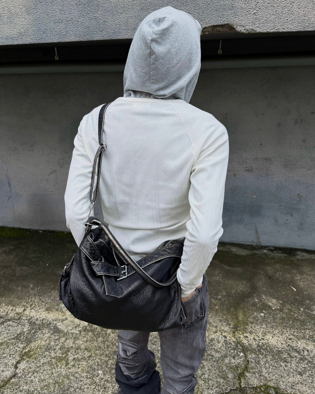 受注制【nmtc+】Snap henley neck ribbed slim top (4color)