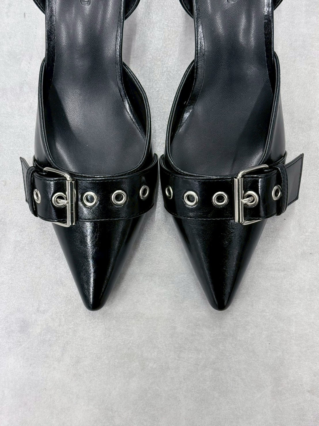 7/10 20:00発売 受注制【nmtc+】Buckle Strap Stiletto Slingback Heels (2color)