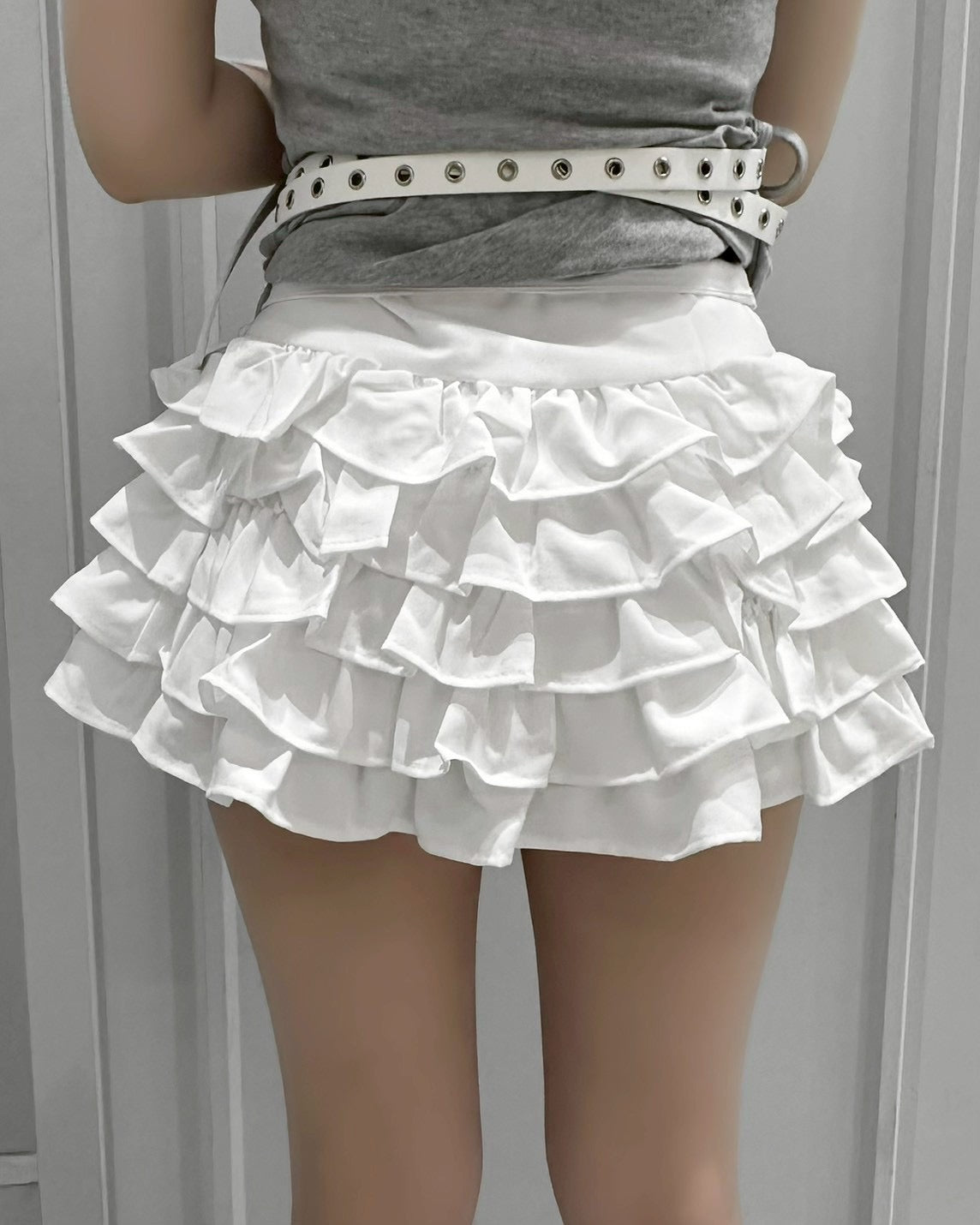 受注制【nmtc+】Cancan Tiered Mini Skirt (2color)