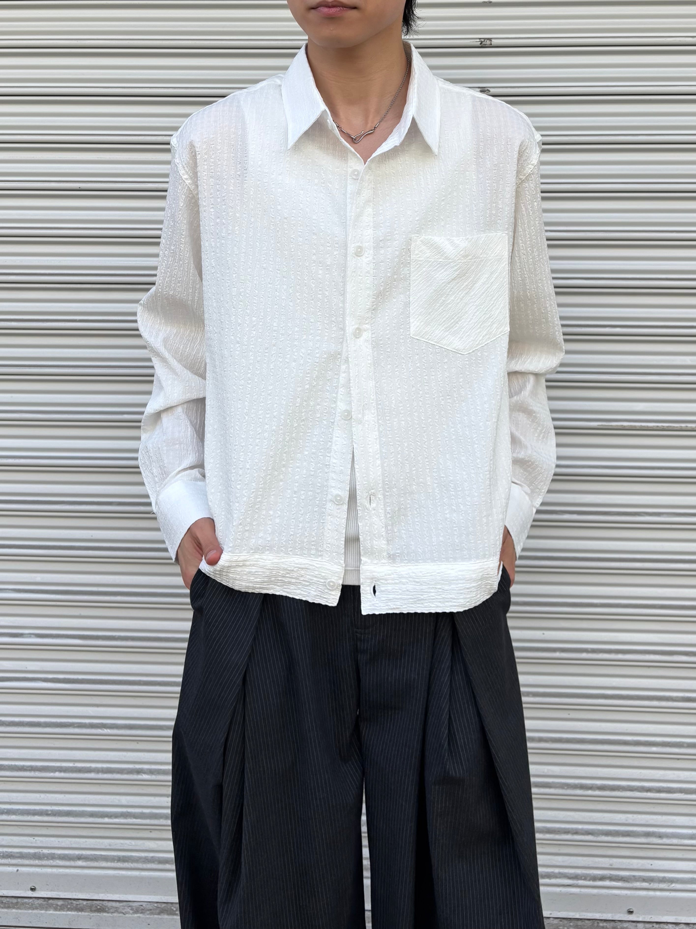 東京店WEB限定受注制【Chikashitsu +】seersucker relax check shirt (2color)