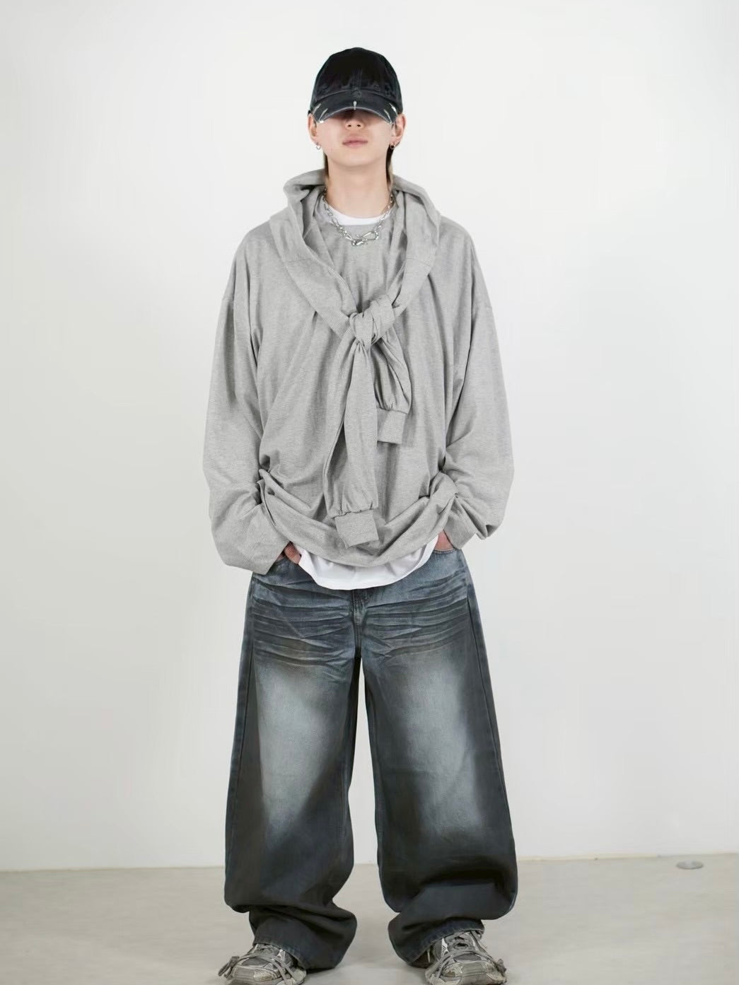【Chikashitsu +】layered oversized long sleeve (2color)