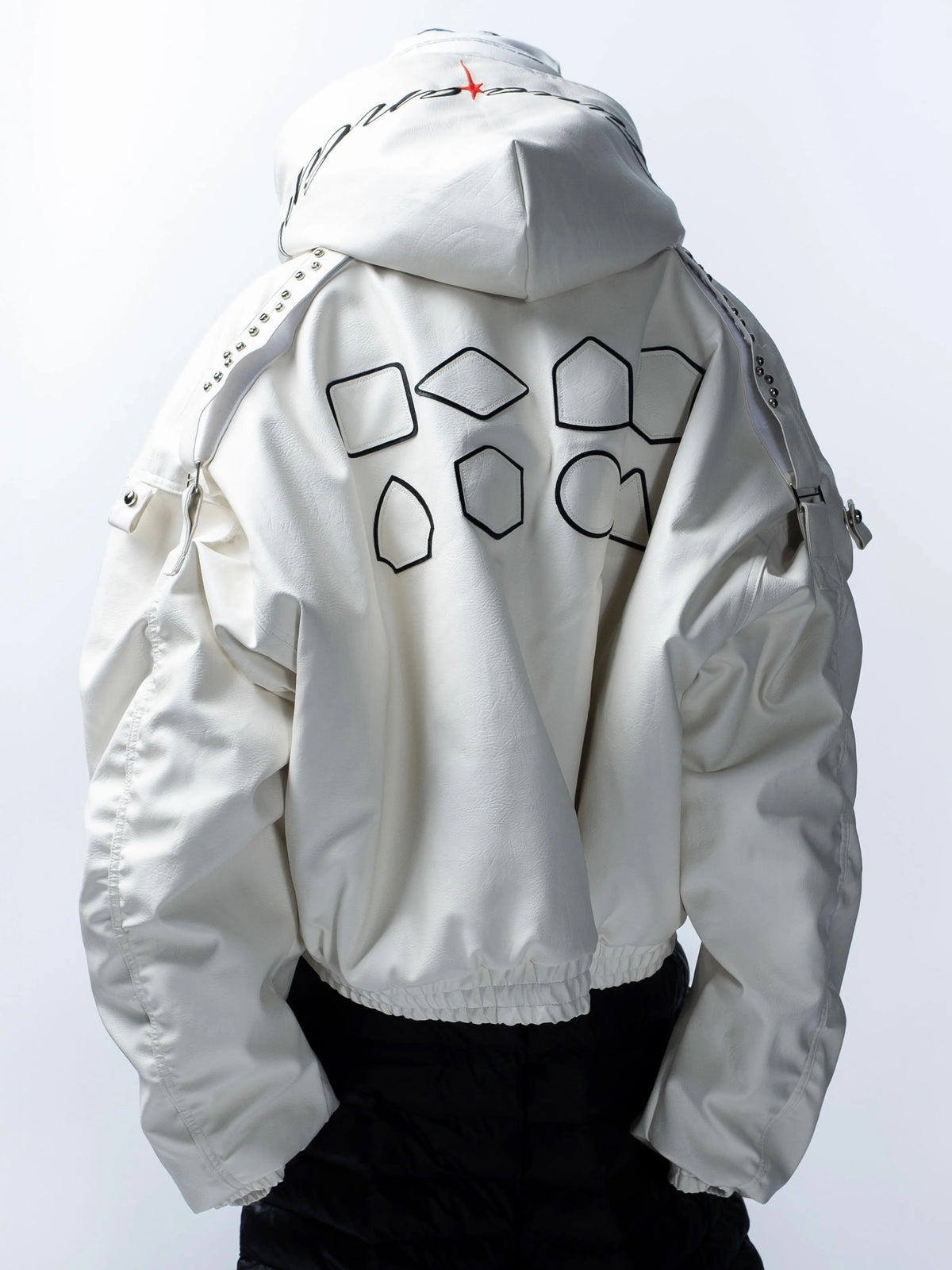 【F.V.V.O】Embroidered Hooded Bomber Jacket