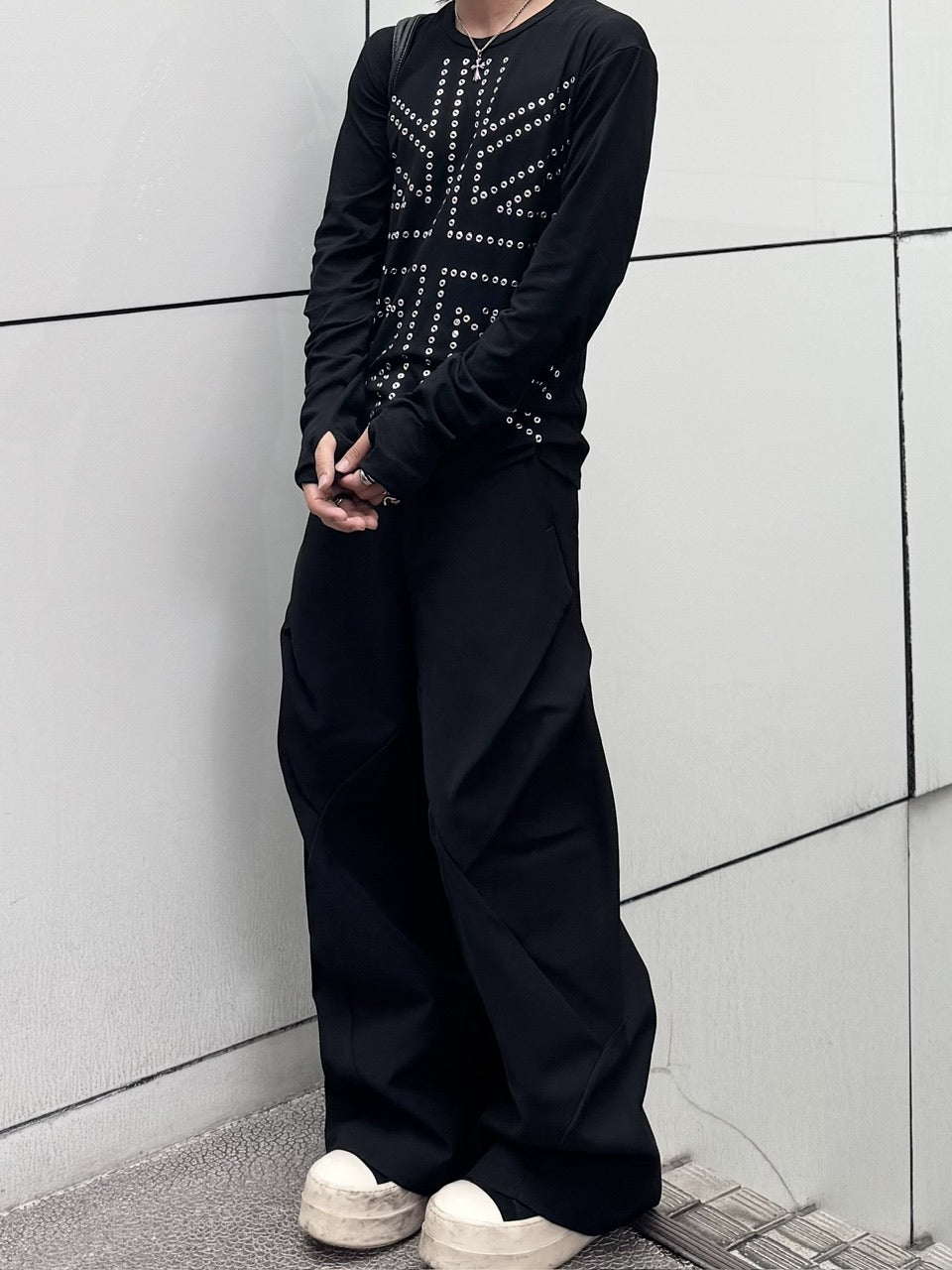 国際配送【RENOL】union jack eyelet long sleeve tee