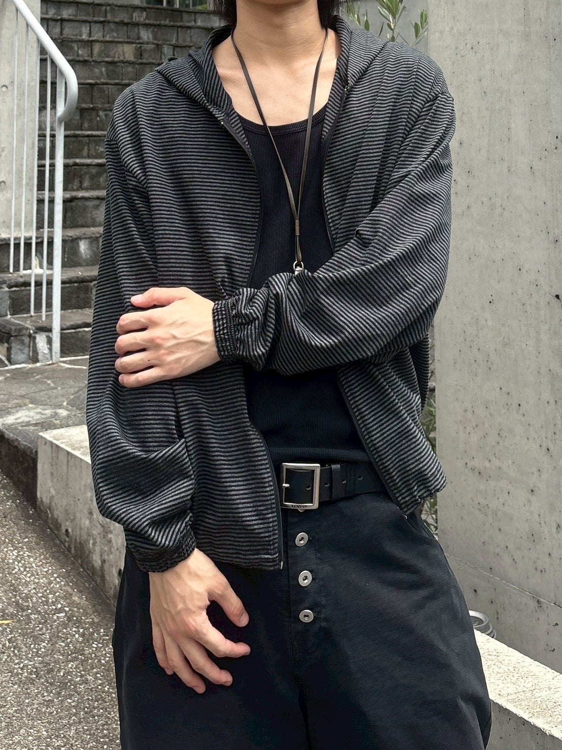 受注制【nmtc+】border zip up hoodie