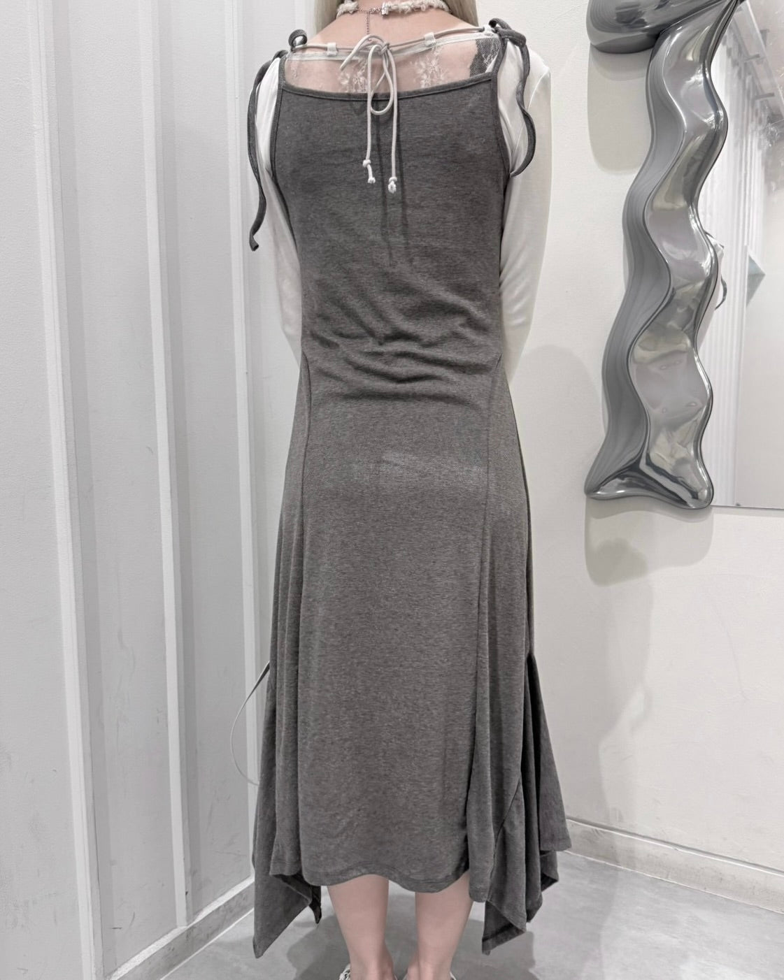 受注制【nmtc+】Curve Layered Long Skirt (2color)