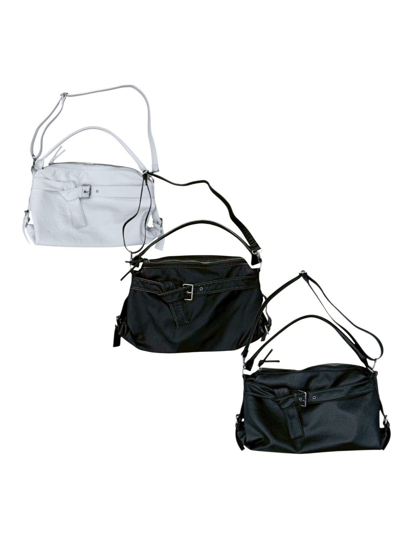 3/1 20:00発売 受注制【nmtc +】2way belt leather shoulder Bag/ 【エヌエムティーシープラス】ツーウェイベルトレザーショルダーバッグ (3color)