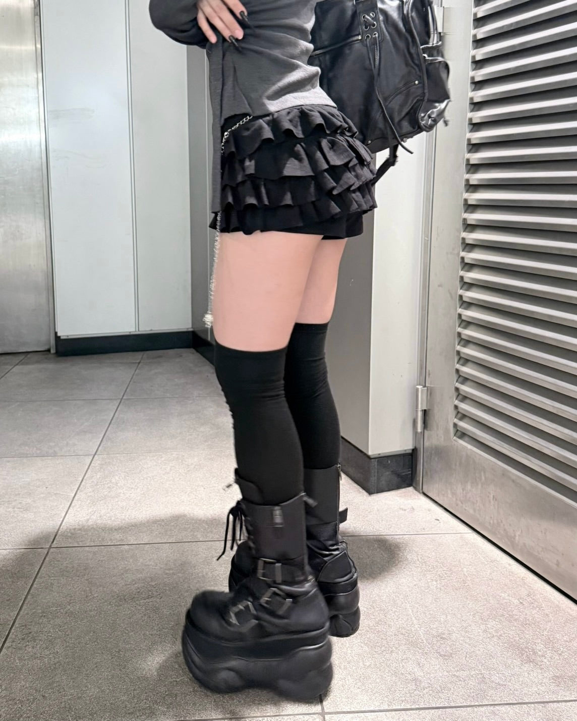 受注制【nmtc+】Tiered skirt pants (3color)