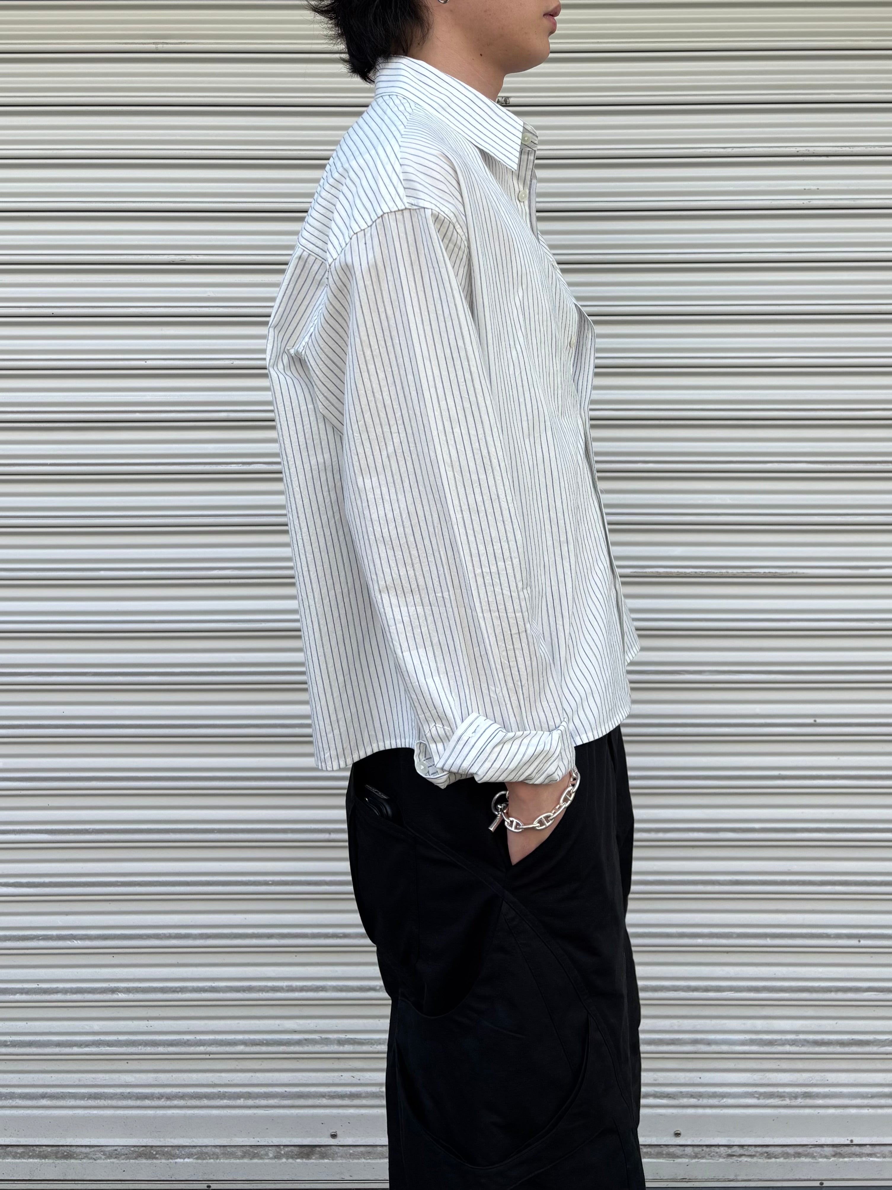 東京店WEB限定受注制【Chikashitsu +】compact stripe shirt (2color)