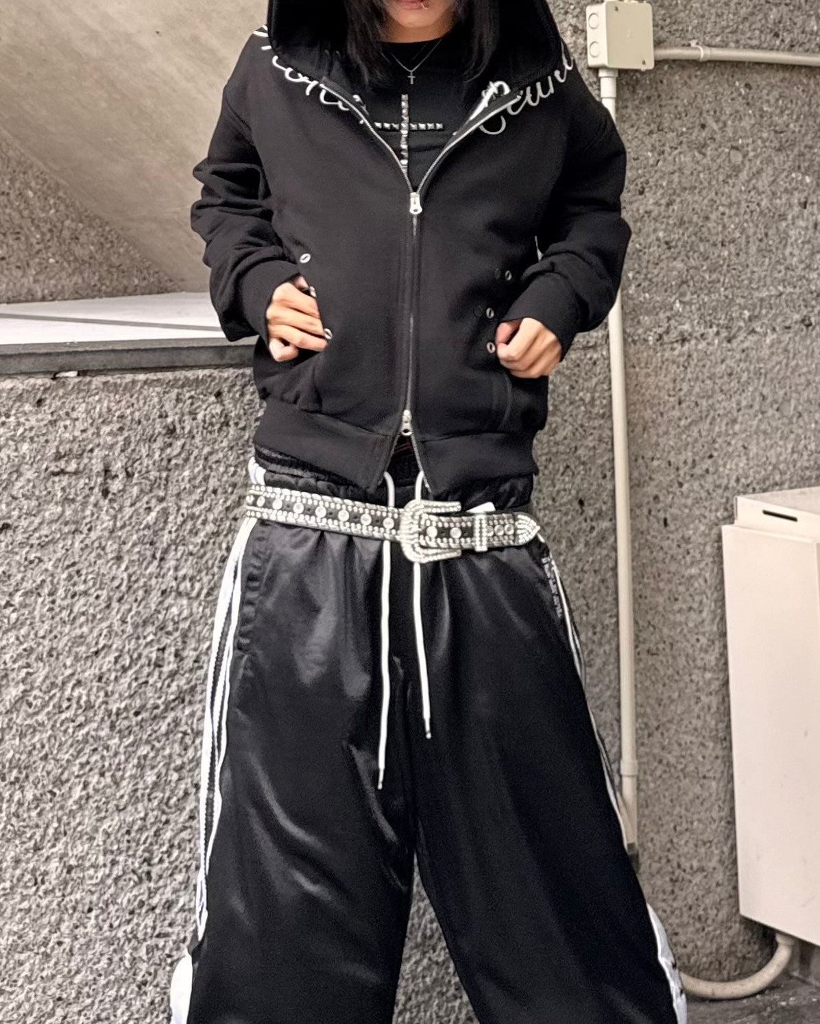 【Never mind the XU】RHINESTONE STUDDED BELT