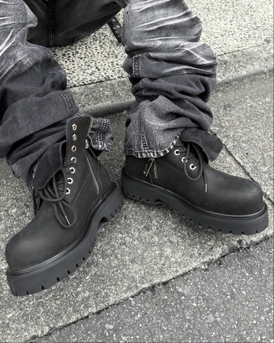 受注制【nmtc+】Lace Up Work Boots