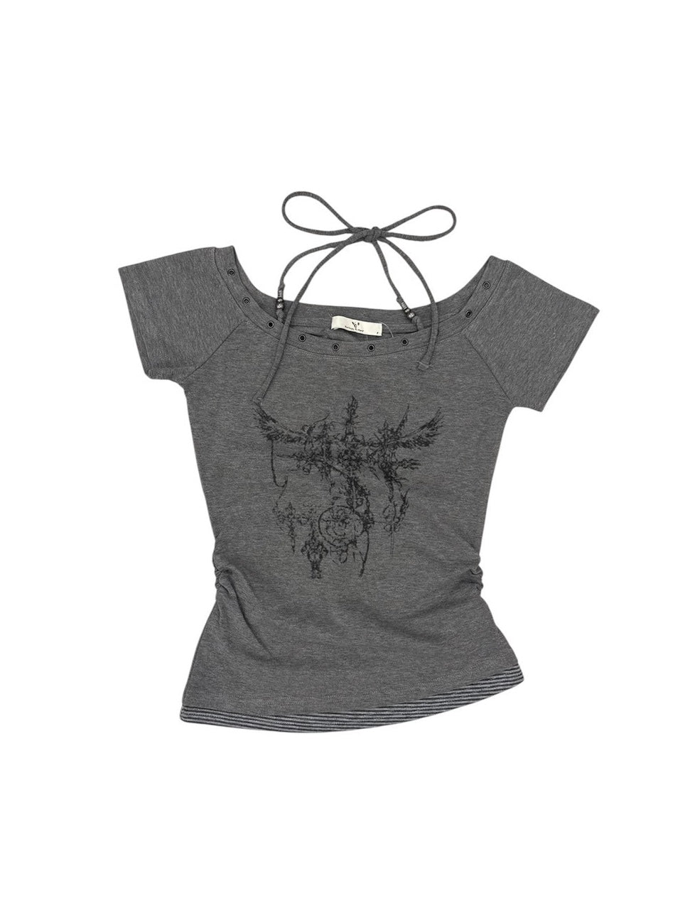 6/19 20:00発売 受注制【nmtc+】Anco Studded Halter Neck Tee (3color)