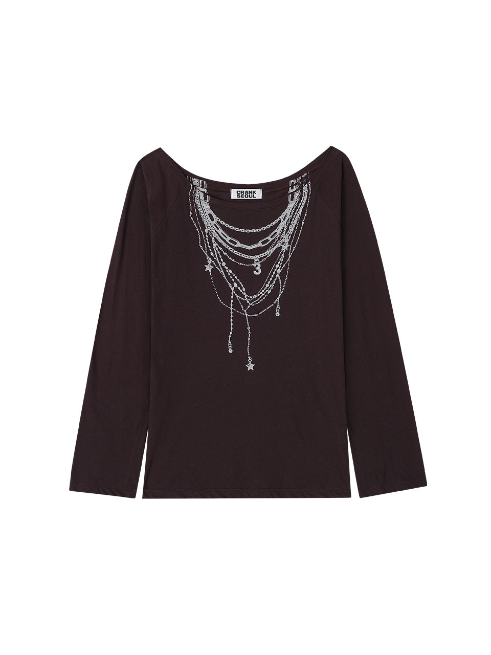 【CRANK】SHEER NECKLACE OFF-SHOULDER TOP