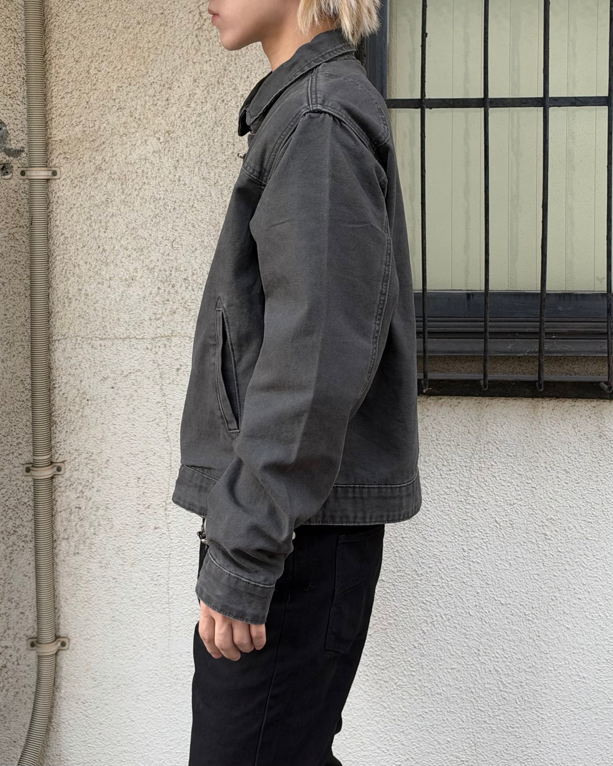 大阪店WEB限定受注制【Chikashitsu +】design hook cropped jacket (3color)