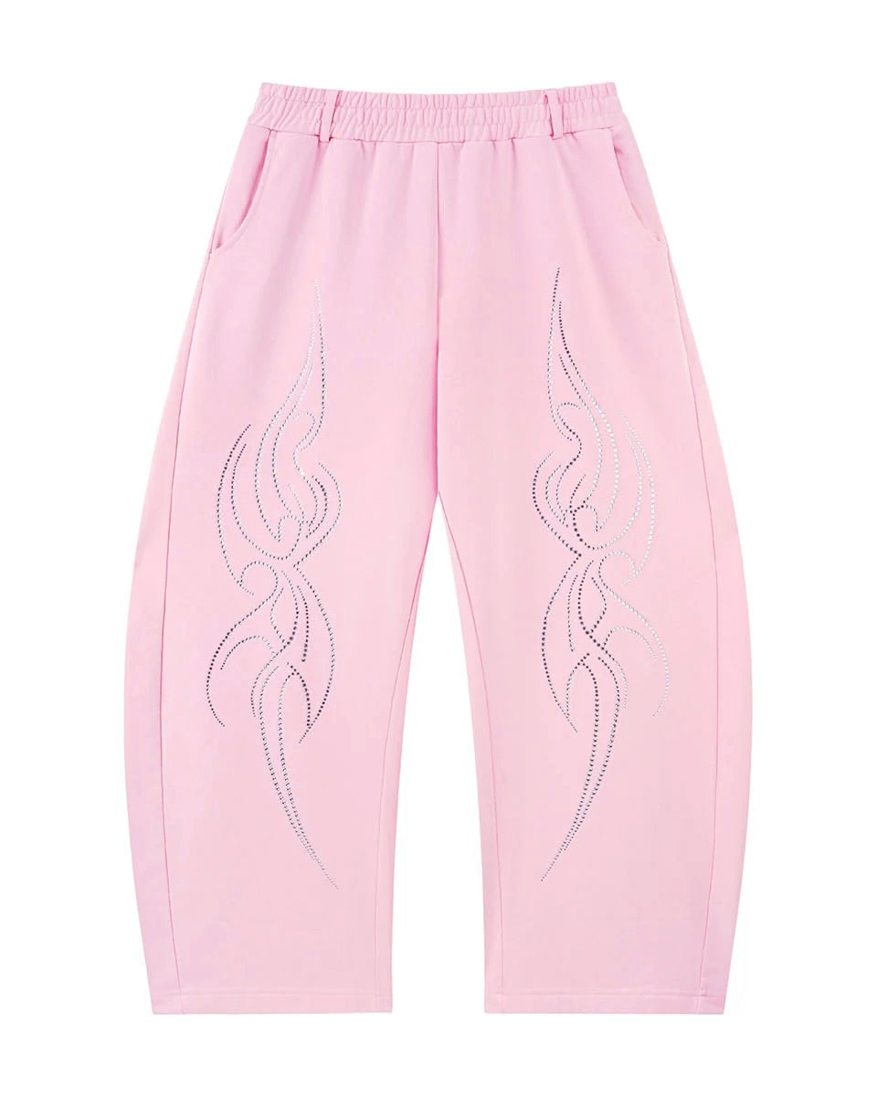 【SUPPLIER】Tribal Rhinestone Curve Sweat Pants
