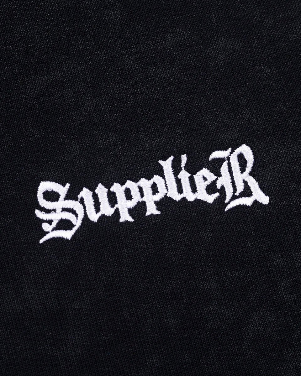 【SUPPLIER】Spray Cross Rhinestone Zip Hoodie
