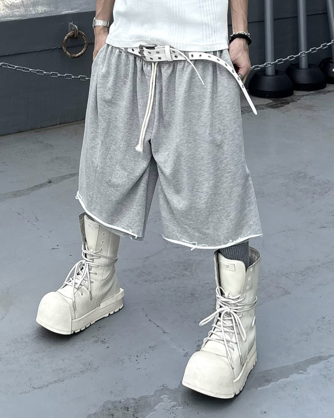 【nmtc+】Double Waist Bermuda Pants (2color)