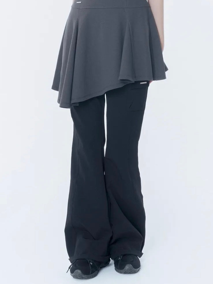【Miseki seoul】Ribbed side pocket pants
