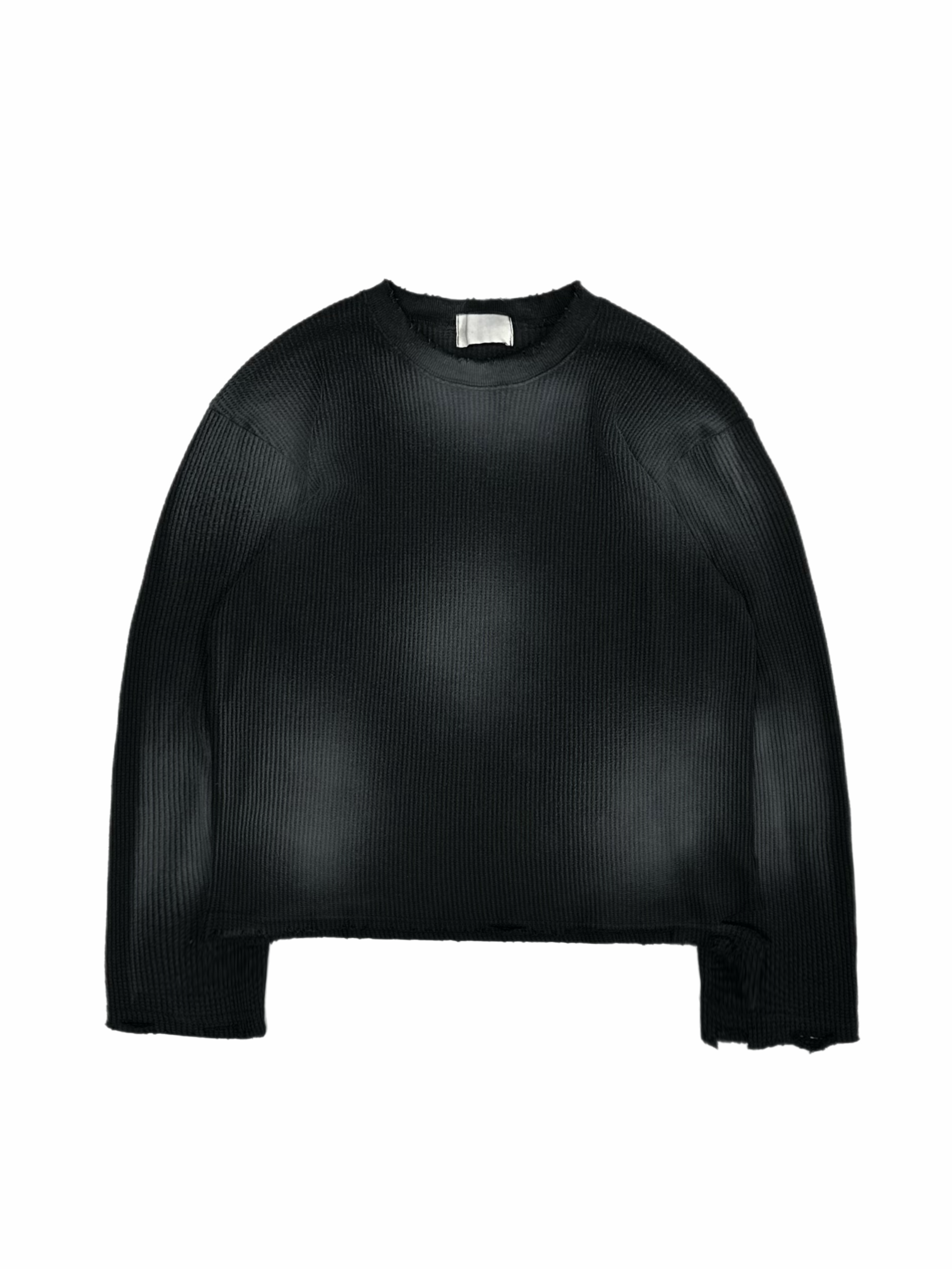 受注制【Chikashitsu +】washed waffle long sleeve (2color)