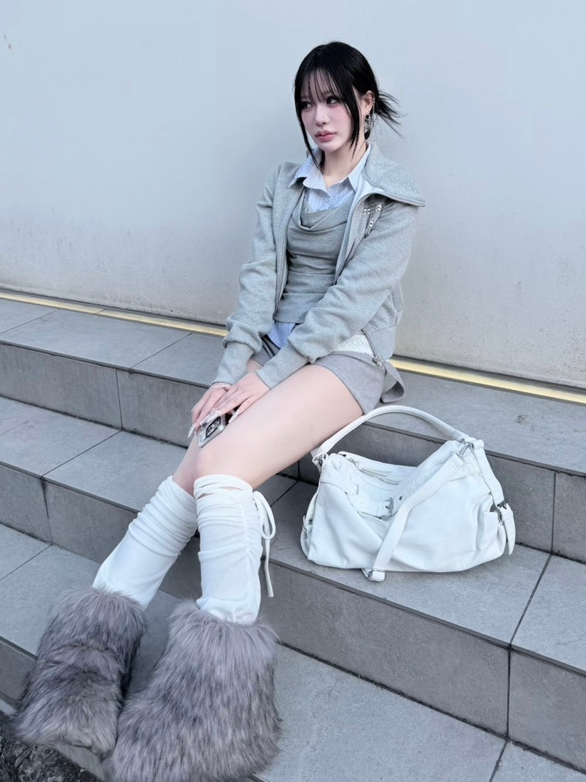 3/1 20:00発売 受注制【nmtc +】2way belt leather shoulder Bag/ 【エヌエムティーシープラス】ツーウェイベルトレザーショルダーバッグ (3color)