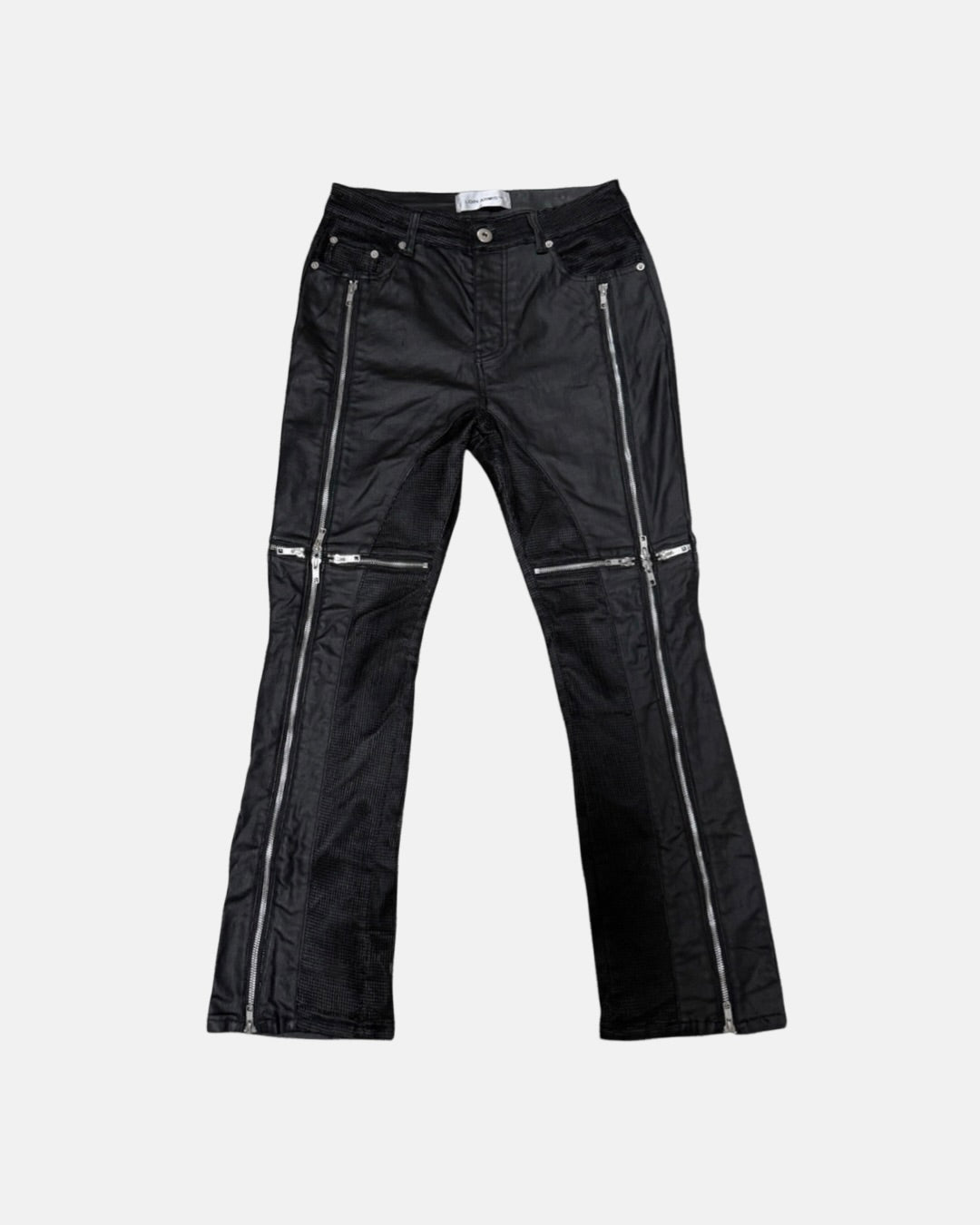 【LOIN ARMIS】Cross zip layer mesh coating jeans