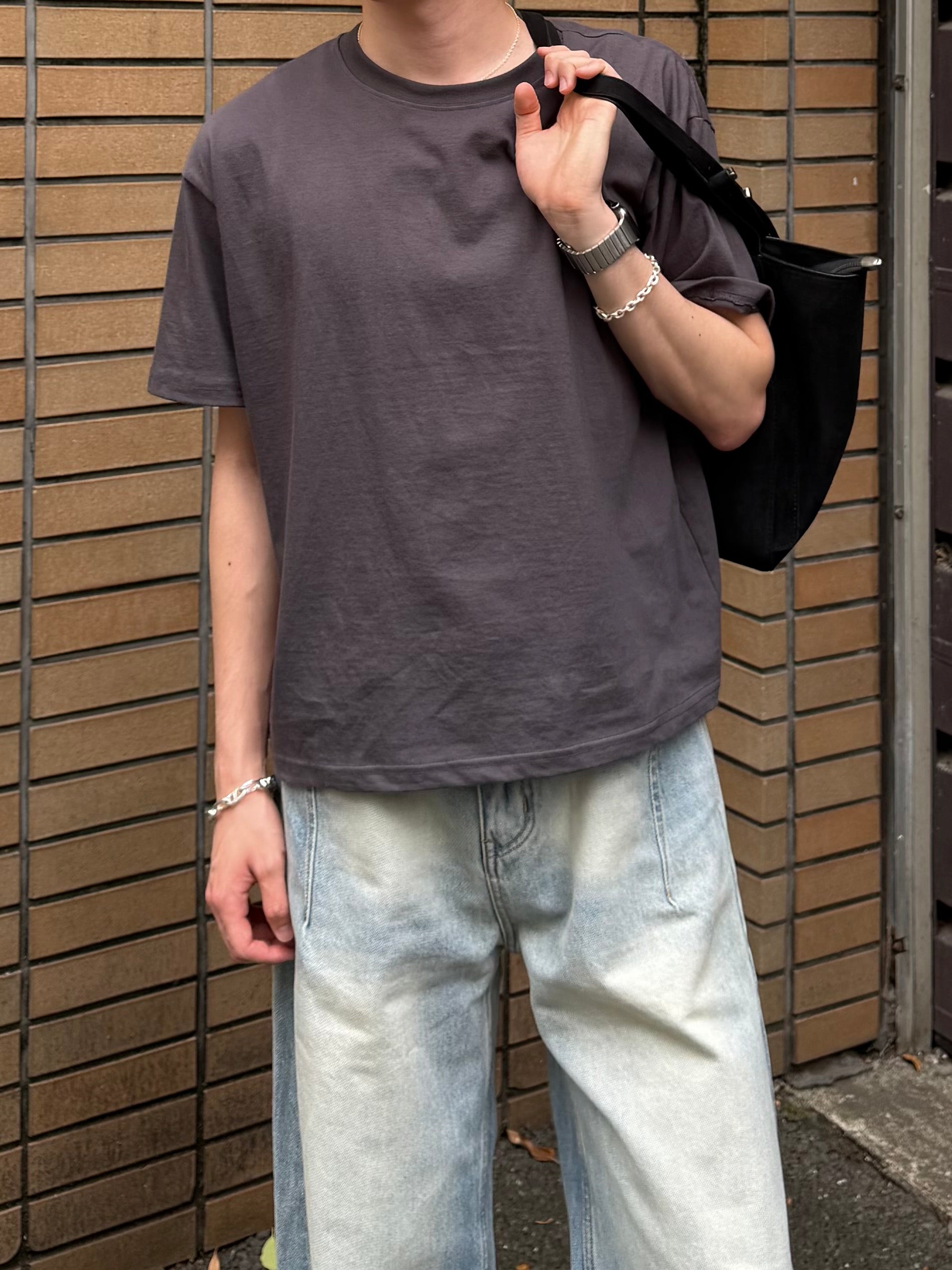 東京店WEB限定受注制【Chikashitsu +】cropped box tee (4color)