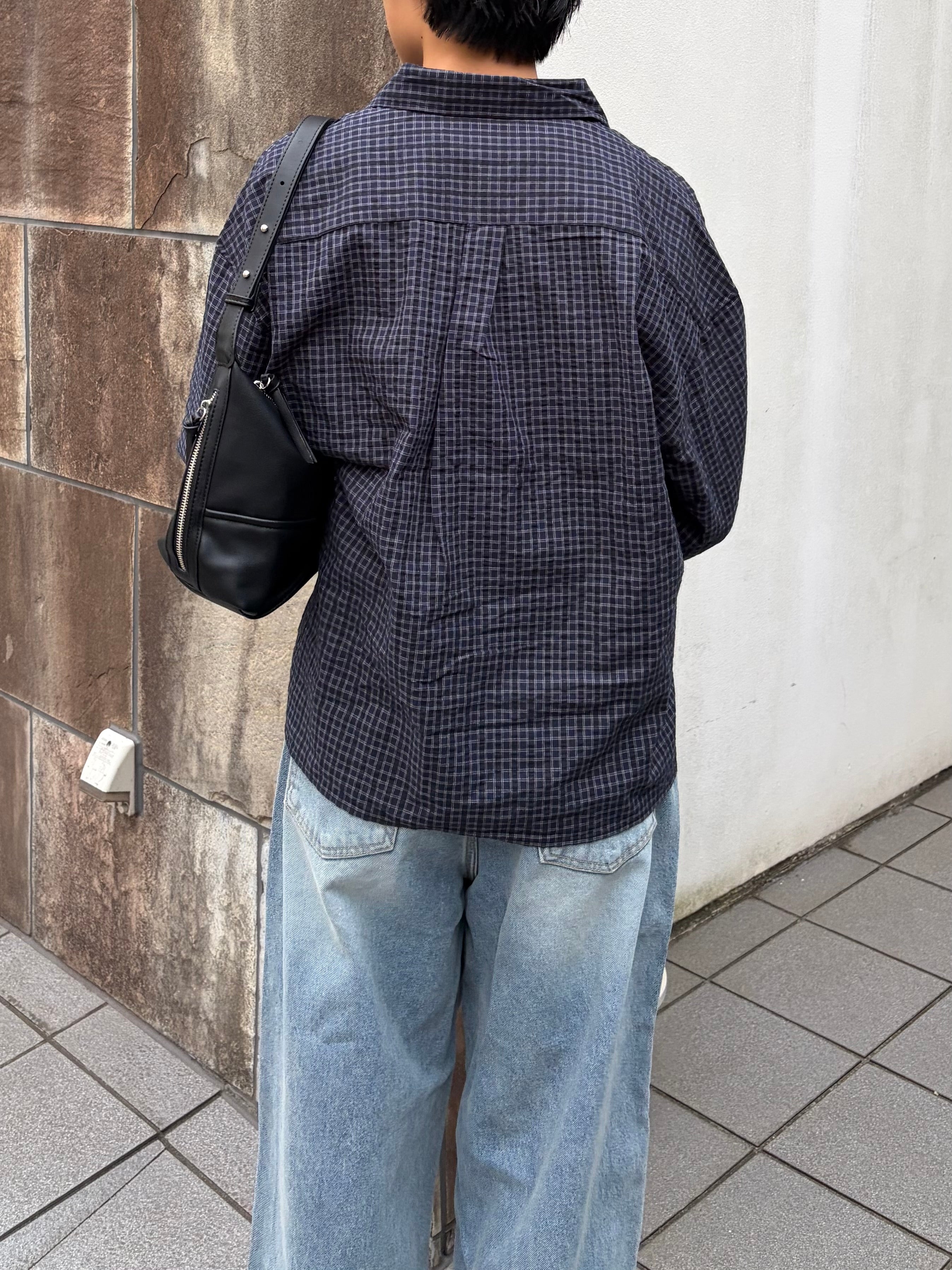 東京店WEB限定受注制【Chikashitsu +】relax check shirt (2color)