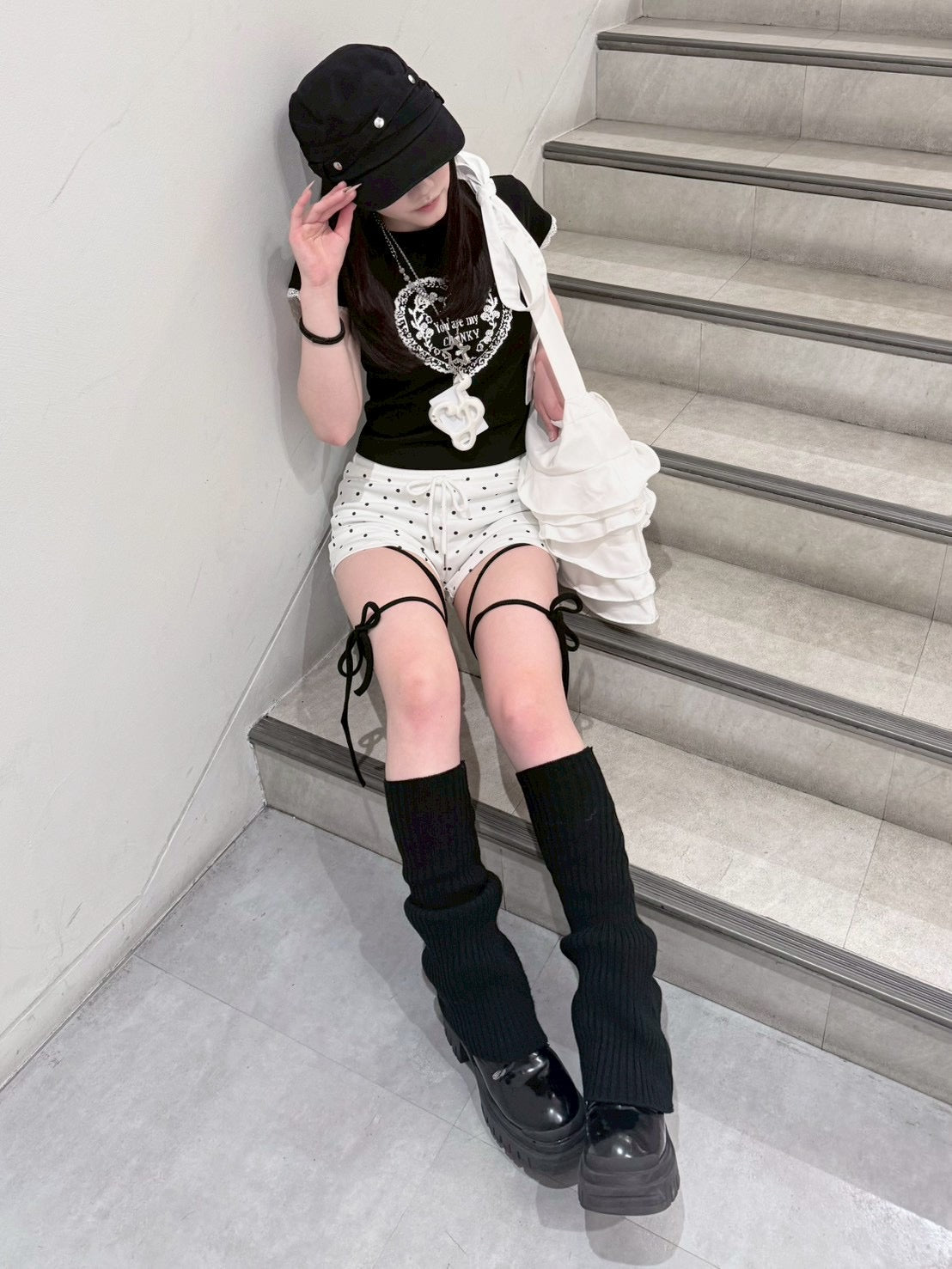 7/4 20:00発売 受注制【nmtc+】Polka Dot Banding Short Pants (3color)