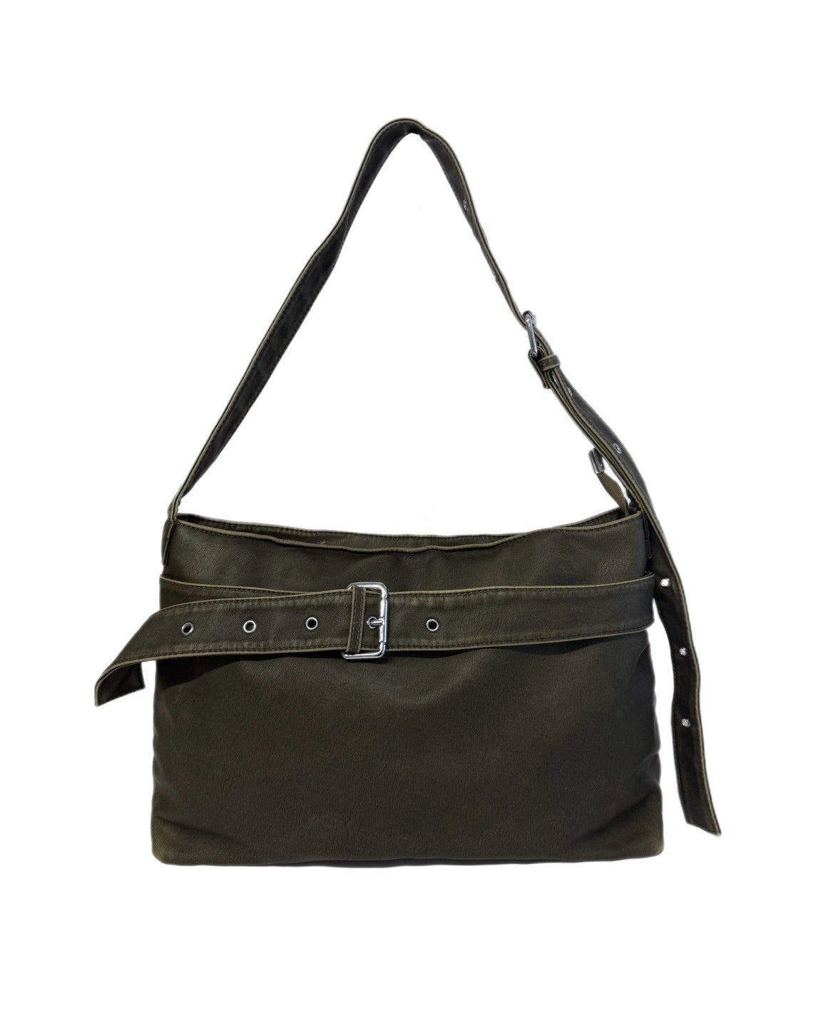 受注制【OaKS】vintage eyelet buckle shoulder bag (4color)