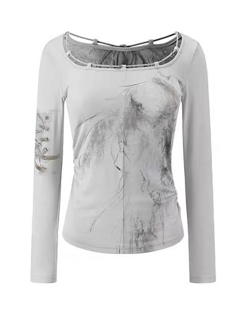 【Cest Nous】Angel Print Top