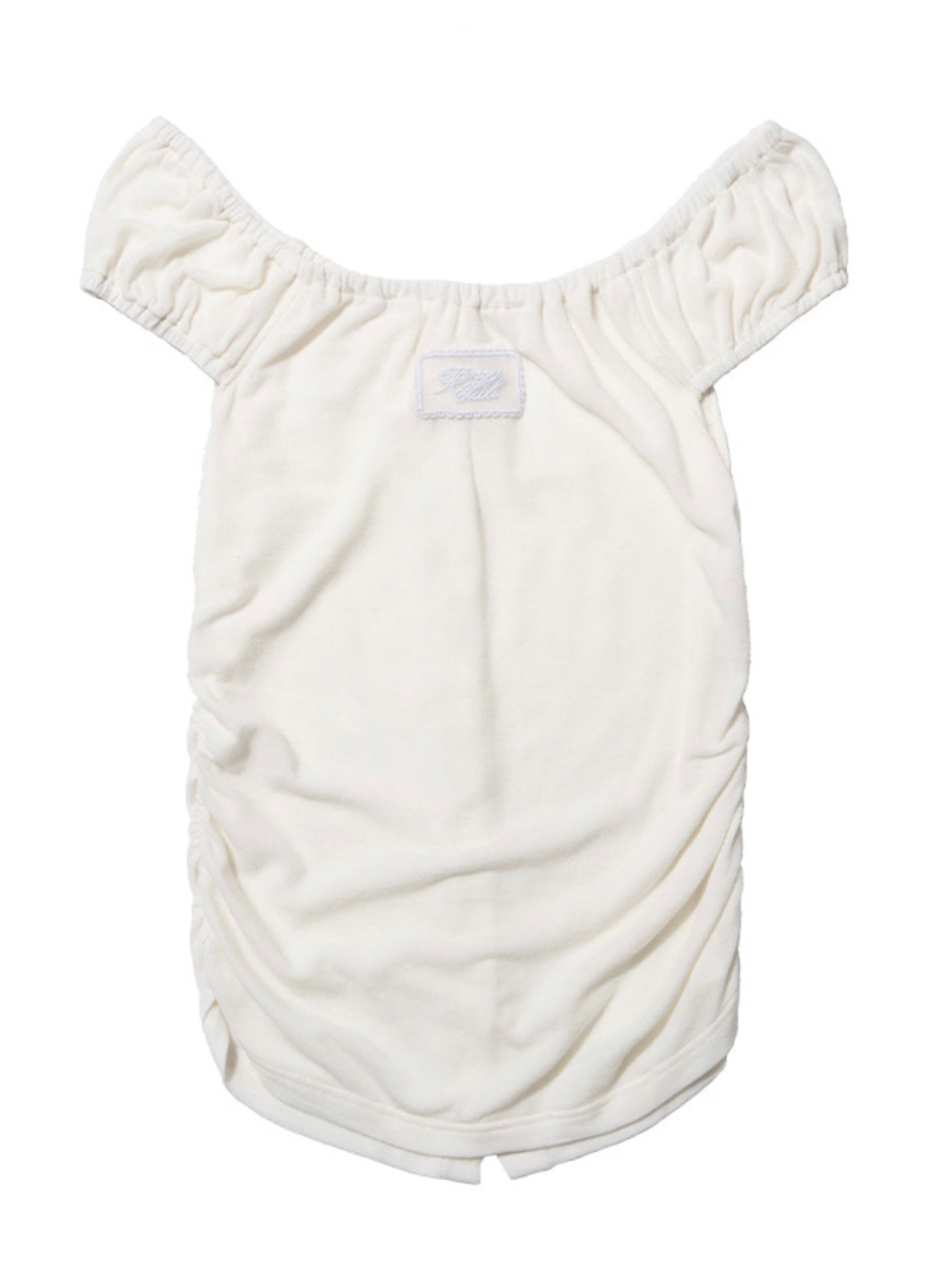 【FANCY CLUB】SOFT BUTTON OFF-SHOULDER TOP