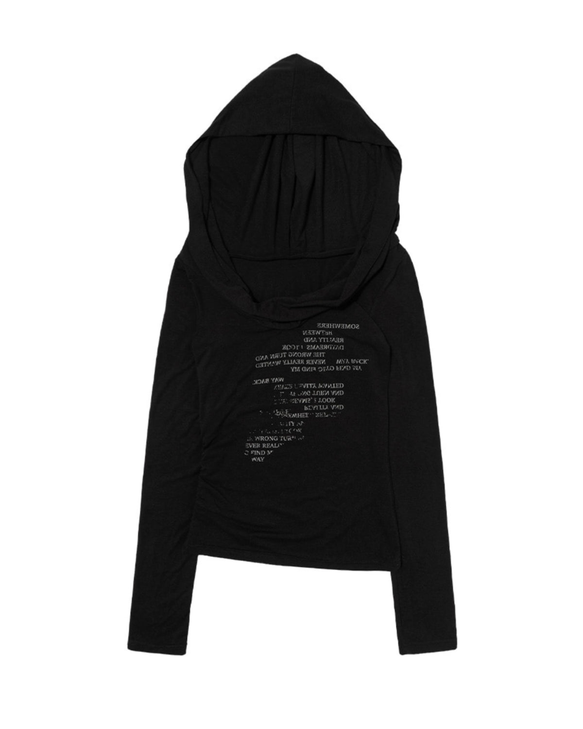 【FANCY CLUB】DRAPE HOODIE LONG SLEEVE