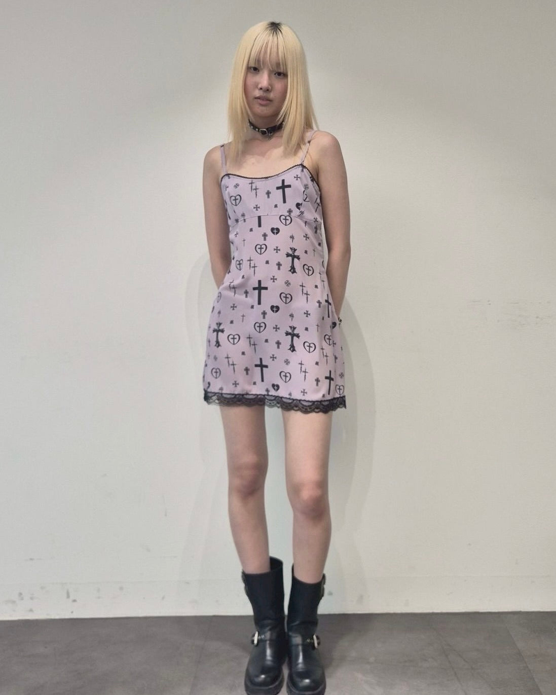 【runningHIGH】LACE POINT SLEEVELESS DRESS