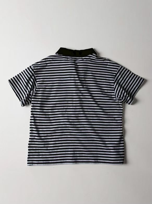 【roaringrad】Striped Polo T-shirt
