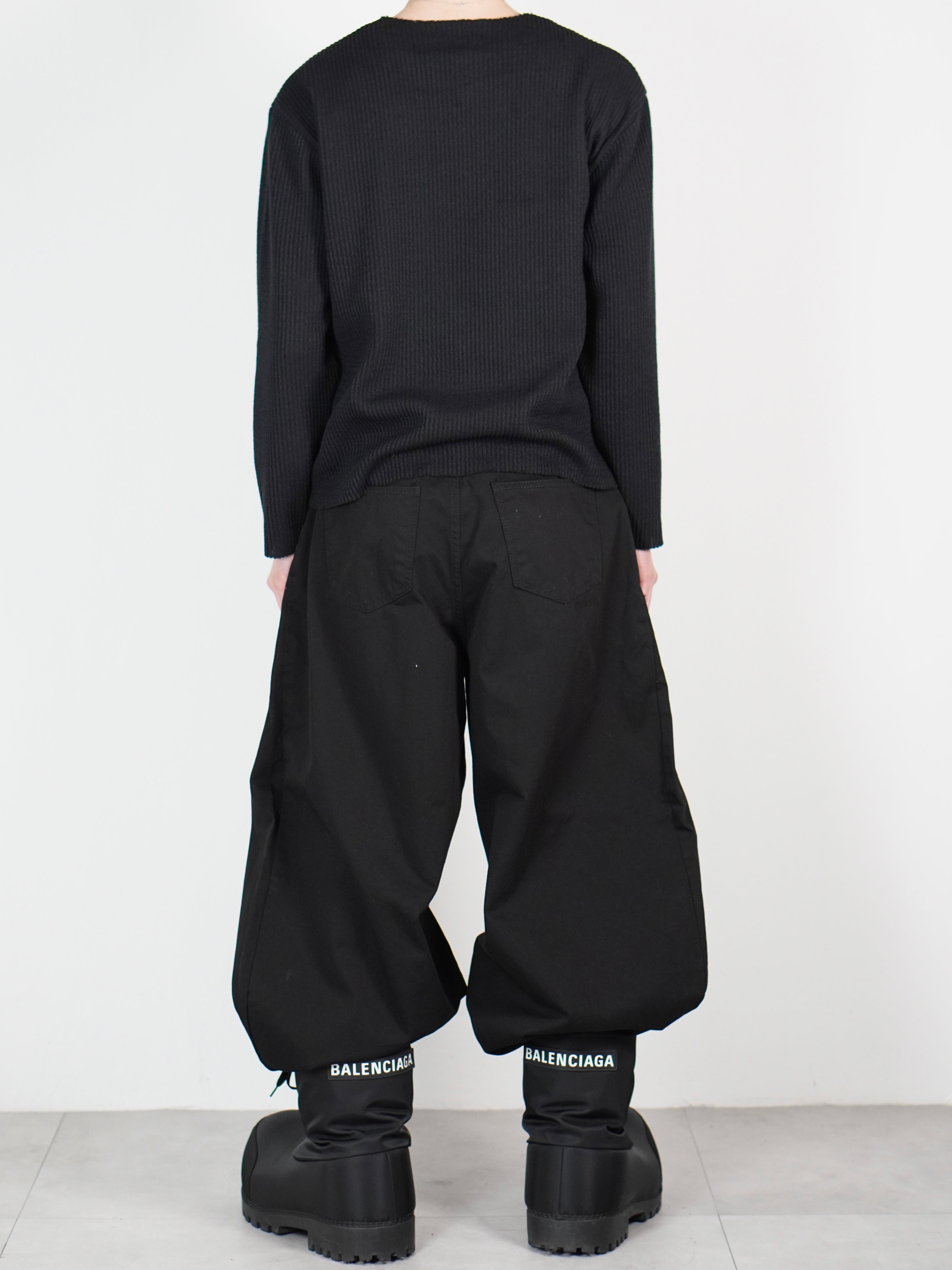 受注制【Chikashitsu +】three pleats chino wide pants