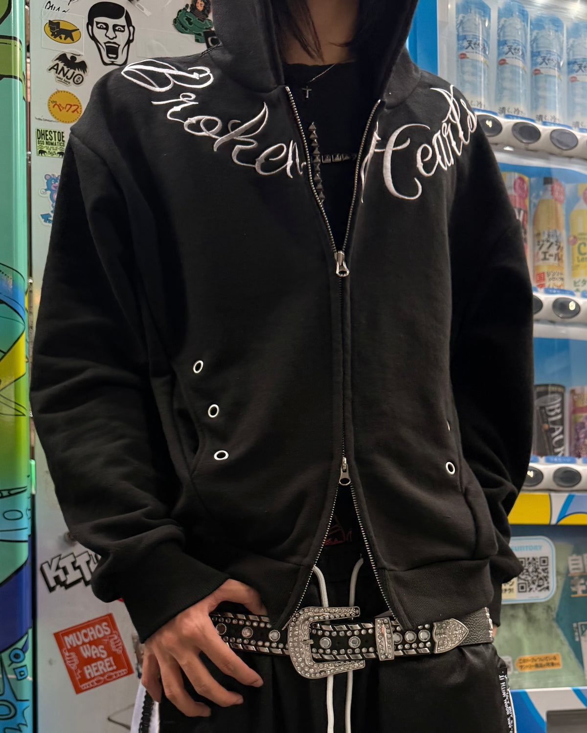 【Never mind the XU】RHINESTONE STUDDED BELT
