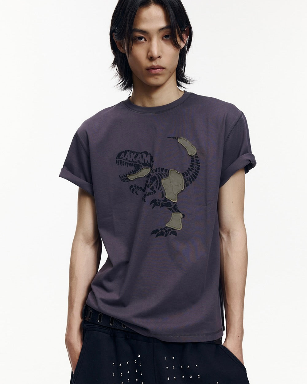 【AAKAM】Dino Patch Half Top