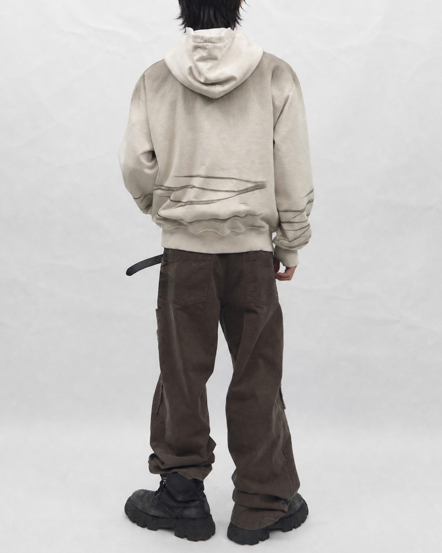 【BLR BLUER】Faded Layer Hoodie Zip-Up Jacket