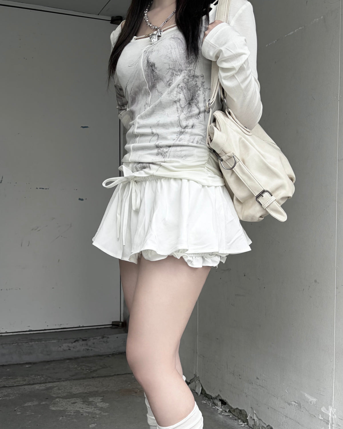 受注制【nmtc+】Frill balloon mini skirt (2color)