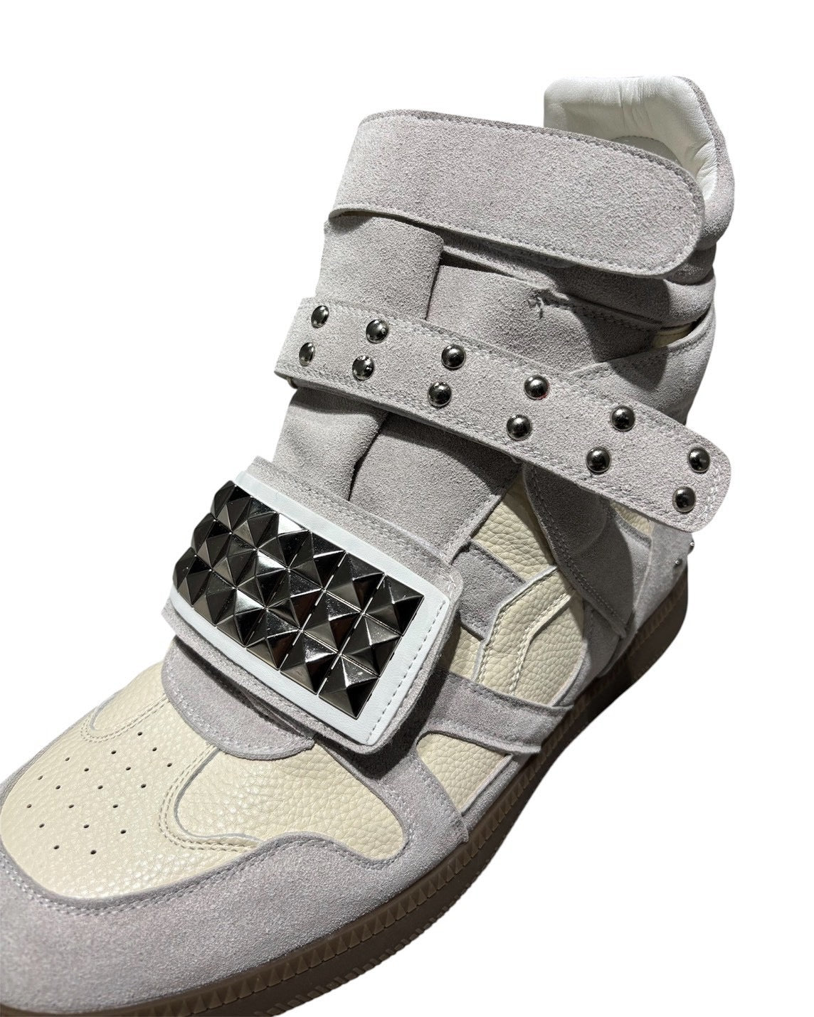 国際配送【Never mind the XU】Studs Wedge High Top Sneakers