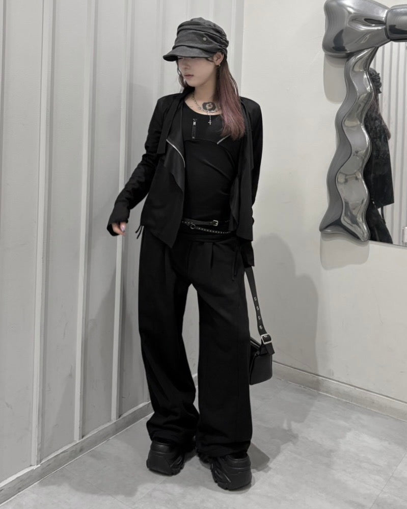 受注制【nmtc+】Curved Seam Wide Sweat Pants (2color)