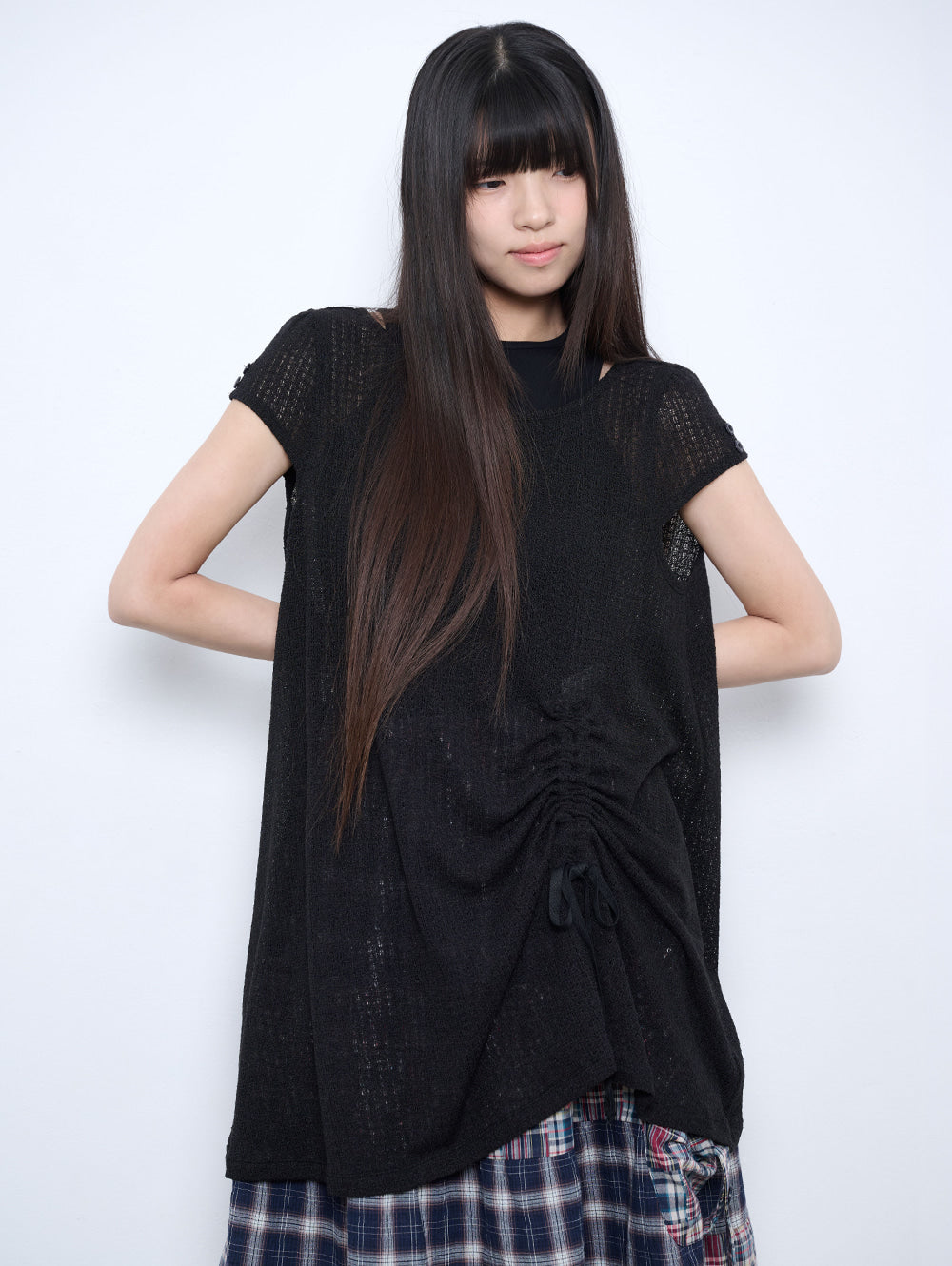 【TUOMIO】CROCHET MINI DRESS