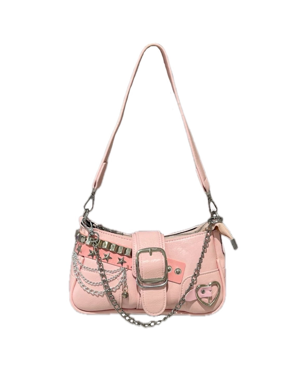 7/11 20:00発売　国際配送【BABY09】y2k pink chain belt bag