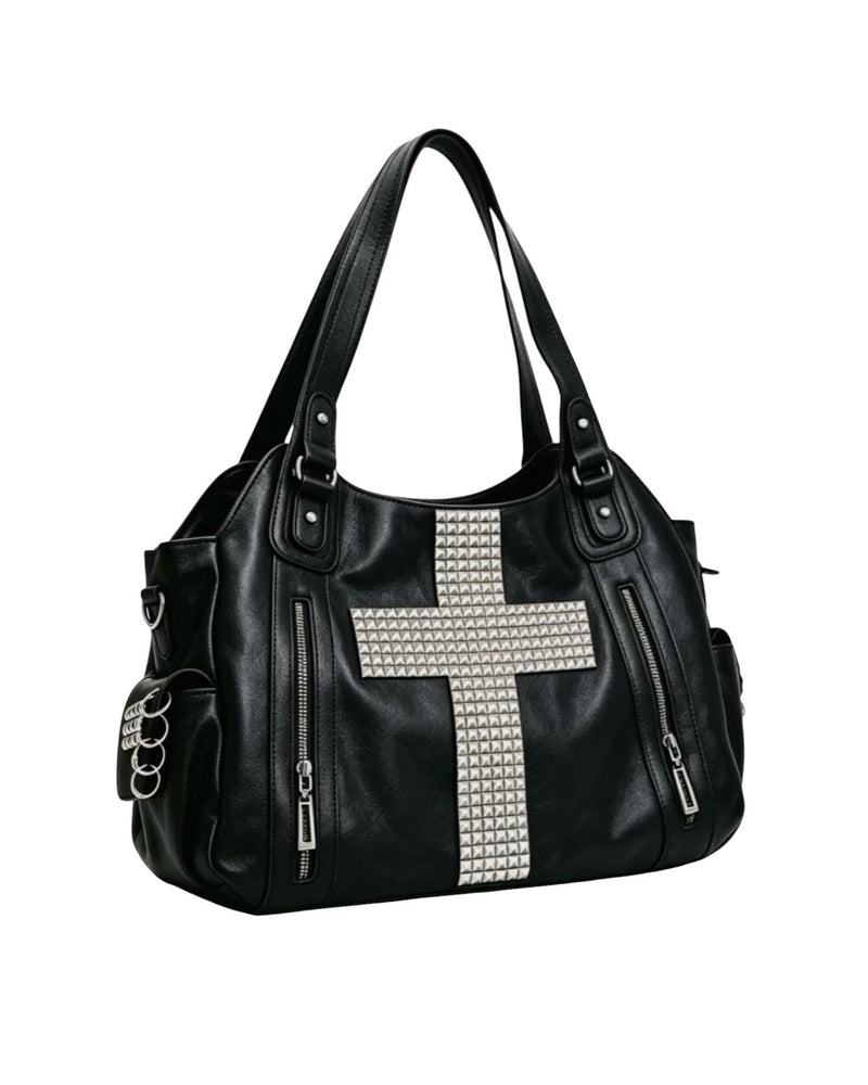 国際配送【Never mind the XU】cross studded 2way bag