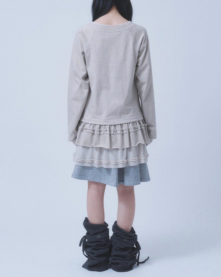 【TUOMIO】FRILL LAYERED LONG SLEEVE