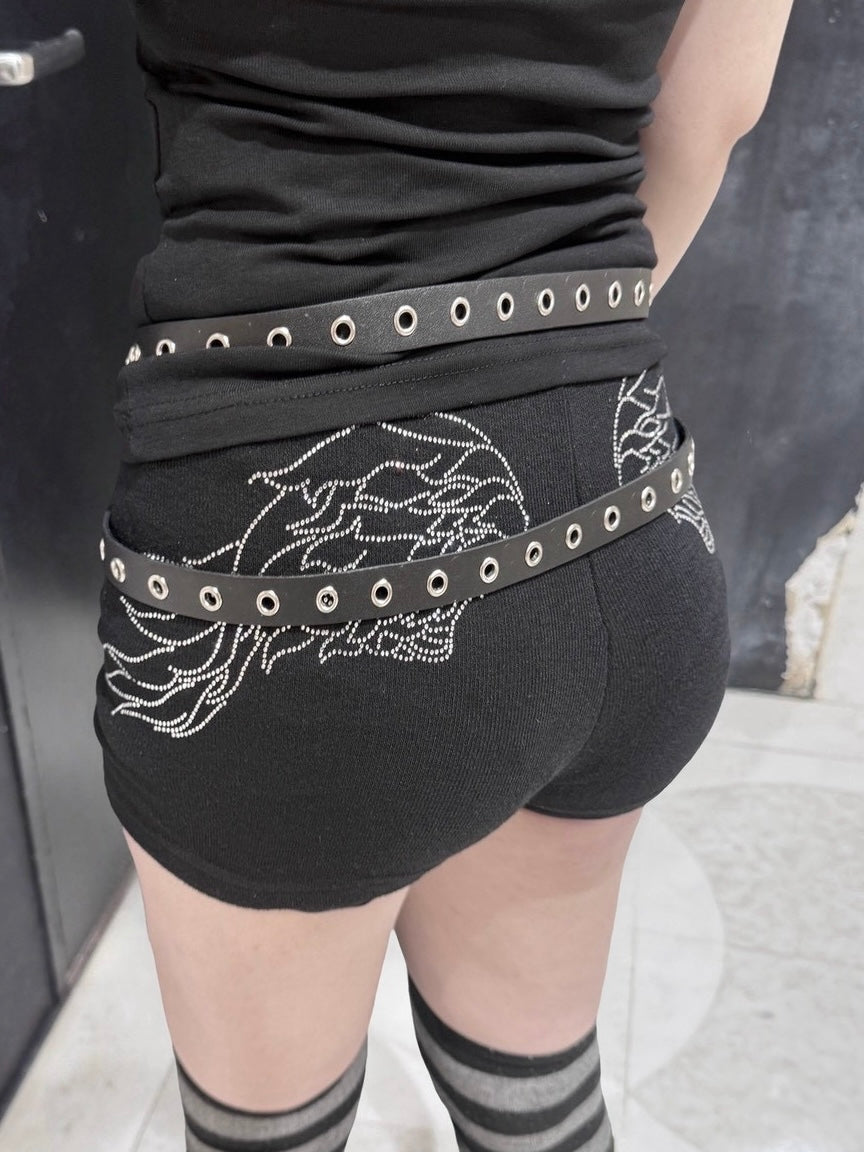 受注制【nmtc+】wings line stone short pants (3color)