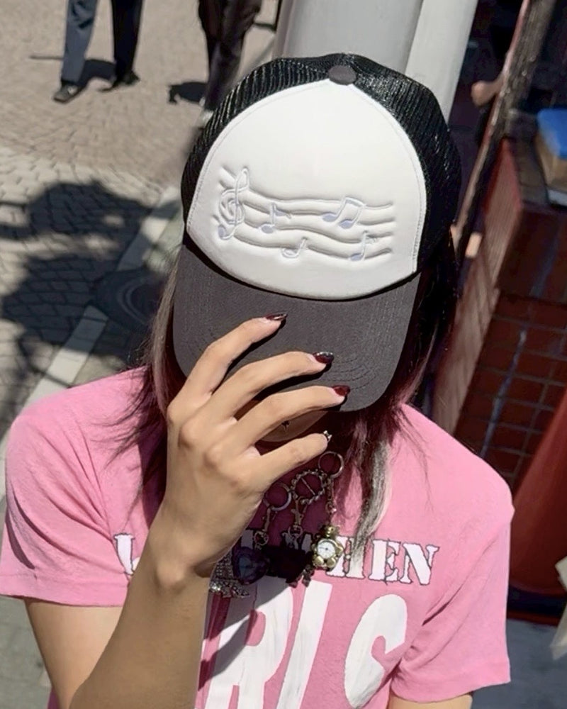 受注制【Never mind the XU】musical note cap (2color)