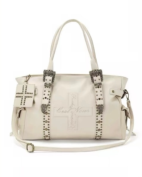【Cest Nous】Graffiti Cross Leather Bag