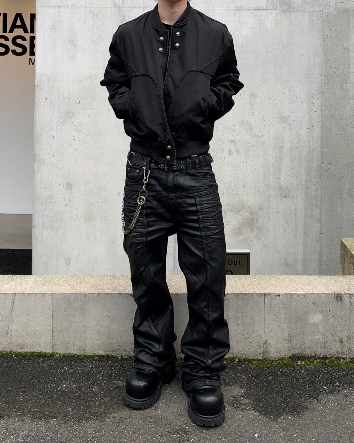 大阪店WEB限定受注制【Chikashitsu +】cropped heavy nylon MA-1 (2color)