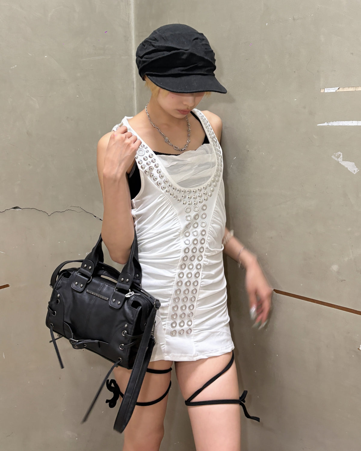 国際配送【Never mind the XU】drape casquette (3color)
