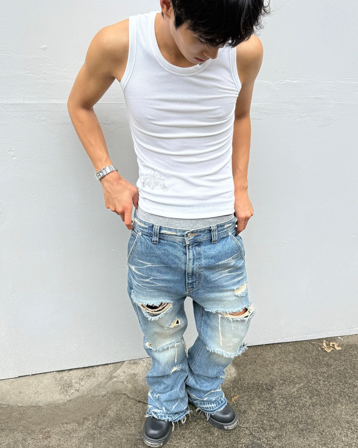 【LECYTO】Glitter Rib Sleeveless